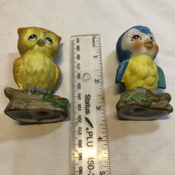 Vintage Owl and Blue Bird Salt and Pepper Shakers - Picture 6 of 10